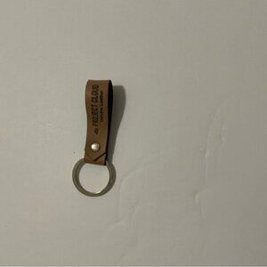 Project Cloud Tan Leather Keychain NWOT